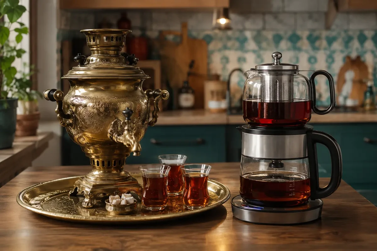 سماور و چای‌ساز برقی