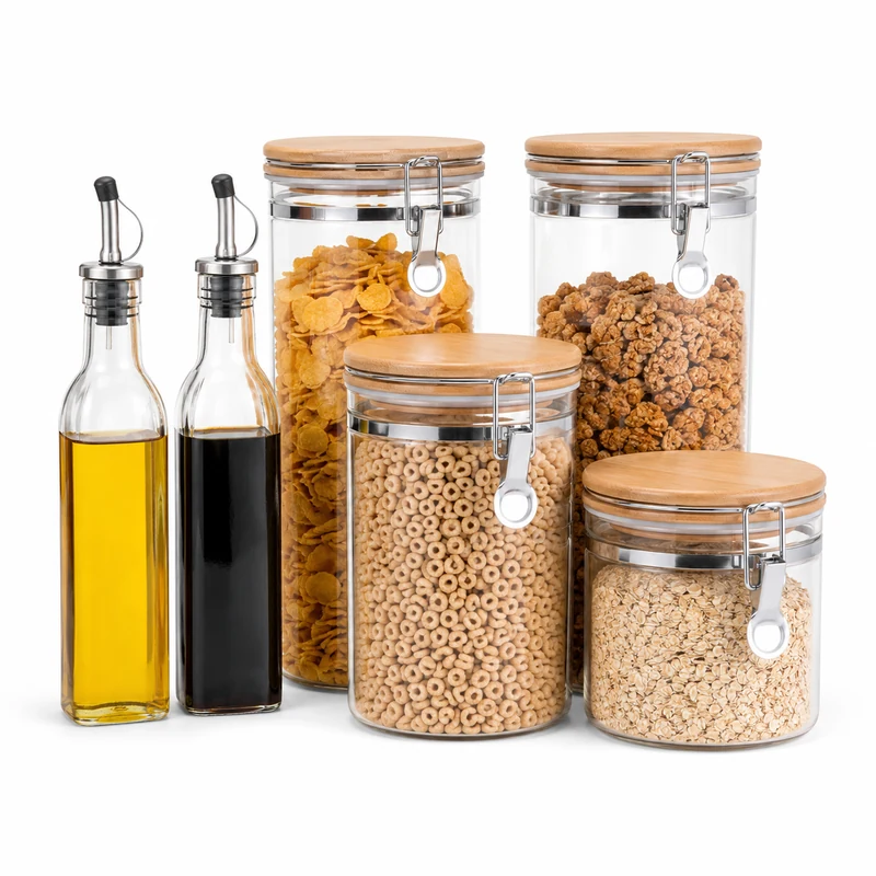 ظروف روغن، سرکه و حبوبات